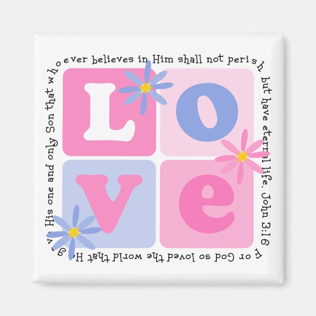 Íman John 3:16 Magnet (Frente)