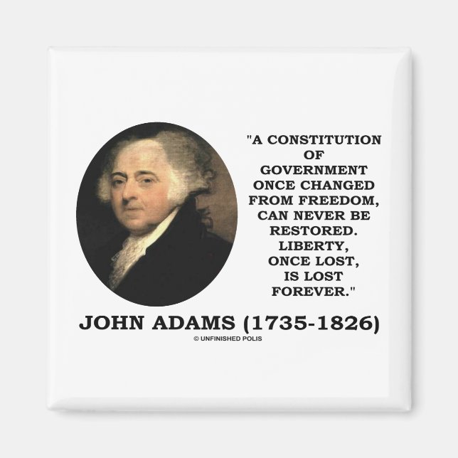 Íman John Adams Liberty, Uma Vez Perdido, É Citado Para (Frente)