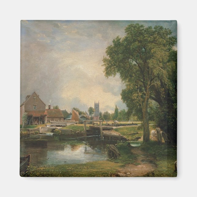 Íman John Constable | Dedham Lock and Mill, 1820 (Frente)