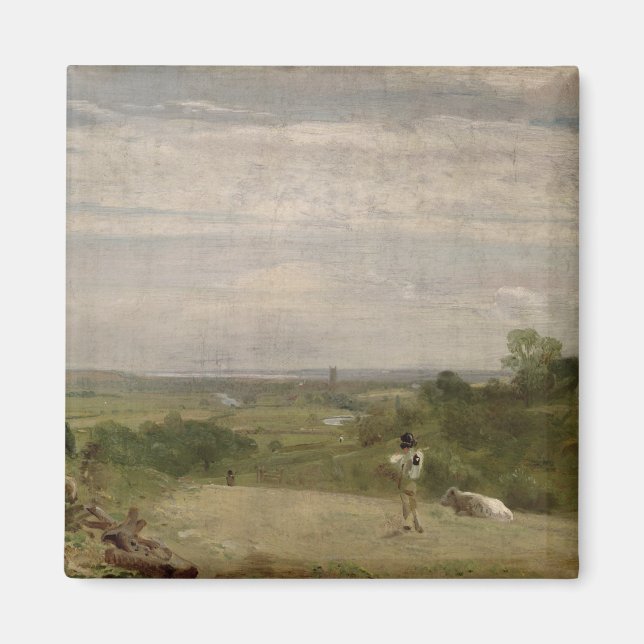 Íman John Constable | Manhã de Verão: Dedham de Langh (Frente)