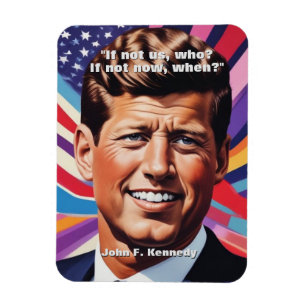 Íman John F. Kennedy Cita Inspiração Motivacional