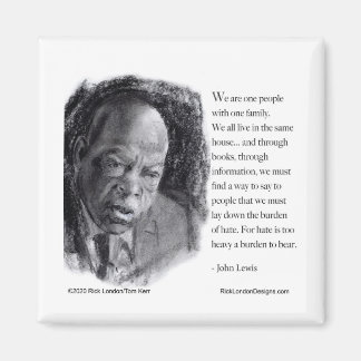 Íman John Lewis & Citação Retrato Bonito