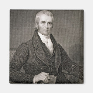 Íman John Marshall (1755-1835), gravado pelo calcinador