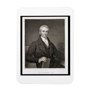 Íman John Marshall (1755-1835), gravado pelo calcinador