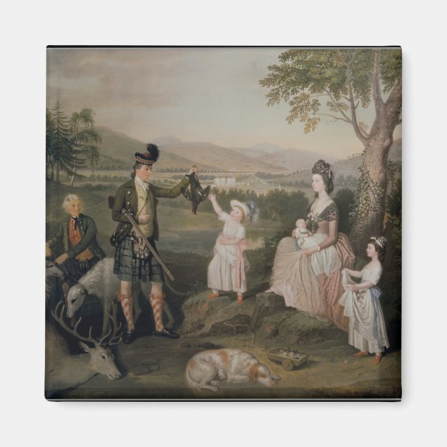 Íman John, o 4º Duque de Atholl e sua família (Frente)