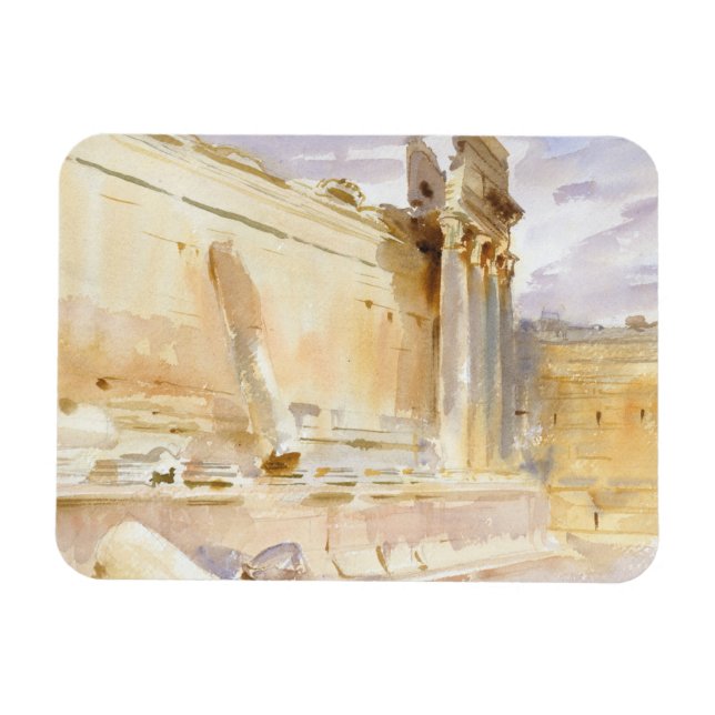 Íman John Singer Sargent - Templo de Baco, Baalbek (Horizontal)