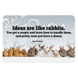 Íman John Steinbeck Inspirational Cote "Ideias" Flexi