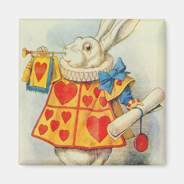 Íman John Tenniel | Coelho Branco (Frente)