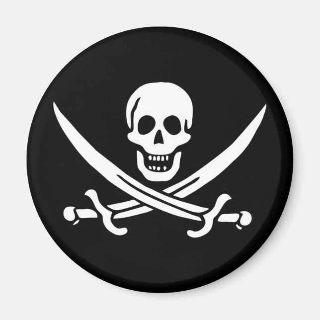 Íman Jolly Roger Pirate Flag Magnet (Frente)