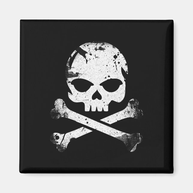 Íman Jolly Roger Pirate Skull E Crossbones Flag Hallo (Frente)