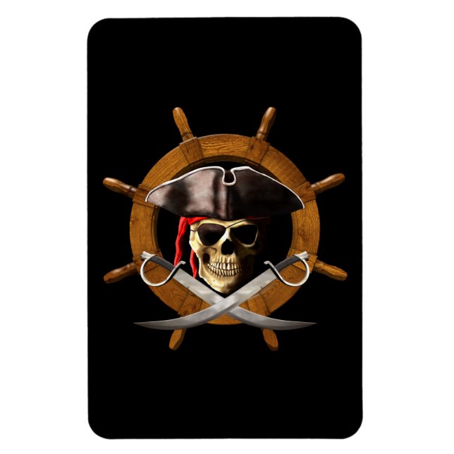 Íman Jolly Roger Pirate Wheel (Vertical)