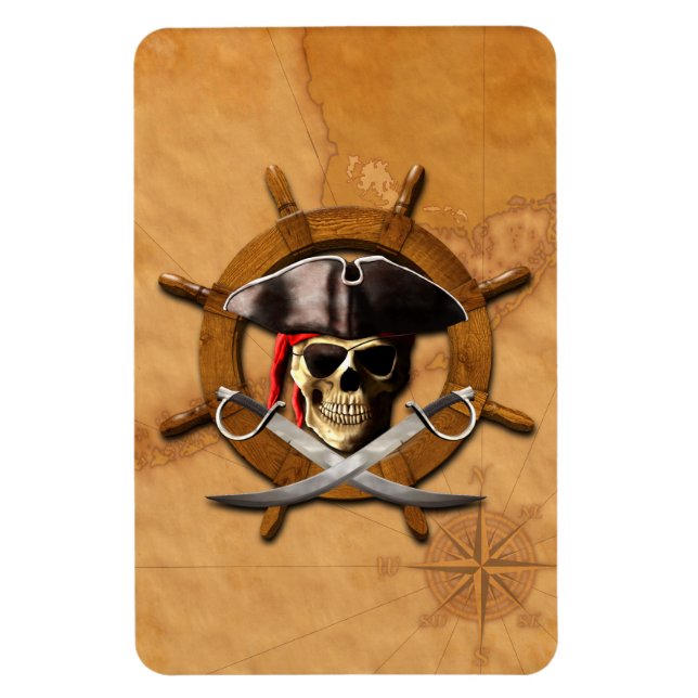 Íman Jolly Roger Pirate Wheel (Vertical)