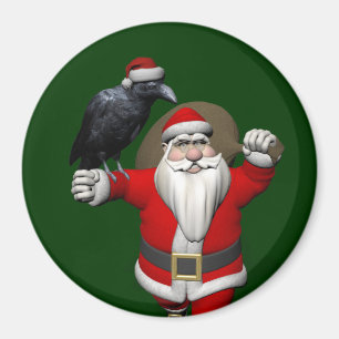Íman Jolly Santa Claus ama Black Ravens