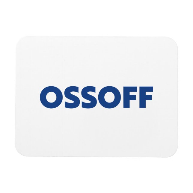 Íman Jon Ossoff Georgia Senado decolar azul branco (Horizontal)