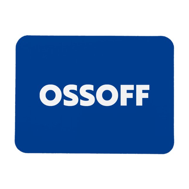 Íman Jon Ossoff Georgia Senado decolar azul branco (Horizontal)