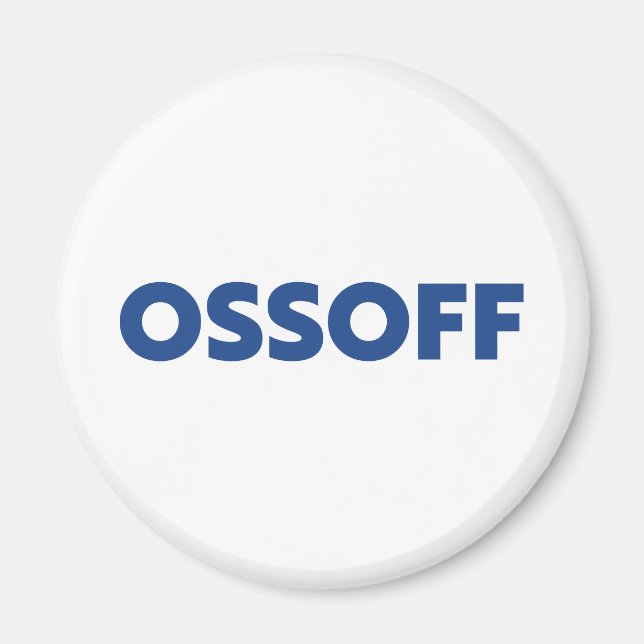 Íman Jon Ossoff Georgia Senado decolar azul branco (Frente)