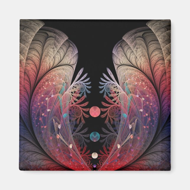 Íman Jonglage Abstrato Modern Fantasy Fractal Art (Frente)