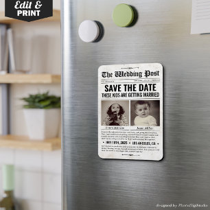 Íman Jornal de Casamento Personalizado Salvar a Data Co