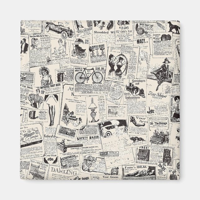 Íman Jornal Vintage (Frente)