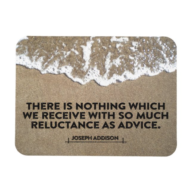 Íman Joseph Addison Inspirational Cote "Advice" Flexi (Horizontal)