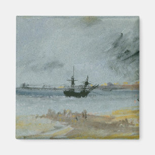 Íman Joseph Mallord William Turner Navio Aground, Brig