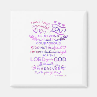 Íman Joshua 1:9 Bíblia Inspiracional Verso Magnet
