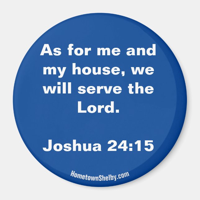 Íman Joshua 24:15 Bíblia Verso imã (Frente)