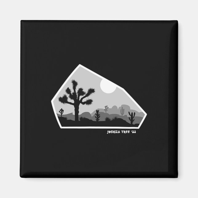 Íman Joshua Tree Retro Boulder Escuro  (Frente)