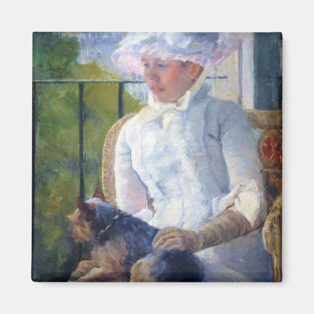 Íman Jovem Menina e Seu Cachorro, Mary Cassatt (Frente)