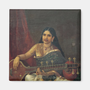 Íman Jovem mulher com um Veena