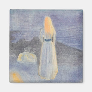Íman jovem mulher na praia (1896), por Edvard Munch