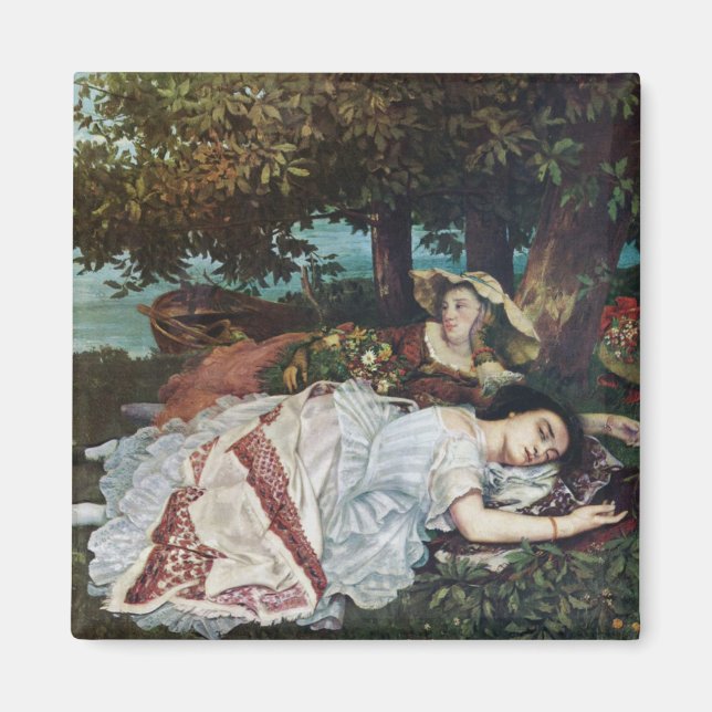 Íman Jovens damas nas margens do Sena (Verão) (Frente)