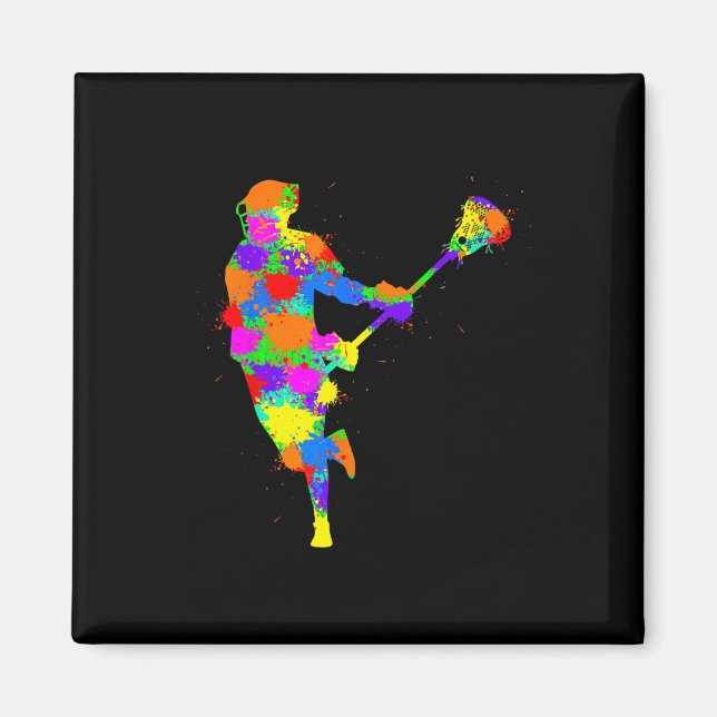 Íman Jovens Jogadores de Lacrosse Jovens Jovens (Frente)