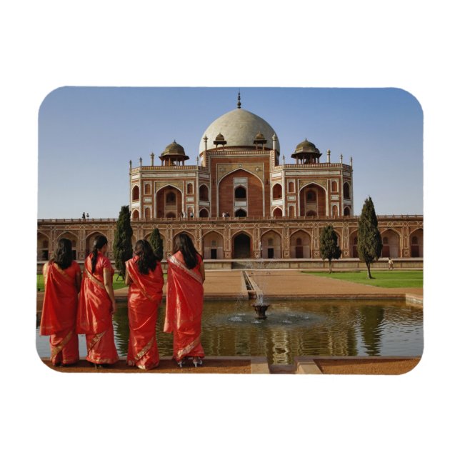 Íman Jovens senhoras indianas e o túmulo de Humayun, Dé (Horizontal)