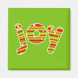 Íman JOY at Christmas, Red & Green Stripes