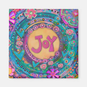 Íman Joy Bonito Pastel Floral Corações Inspiracionais