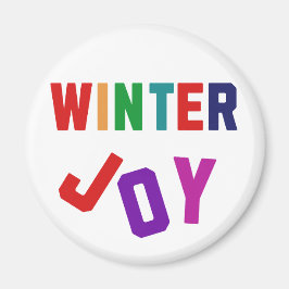Íman Joy de inverno - Letras Coloridas Cozinhas