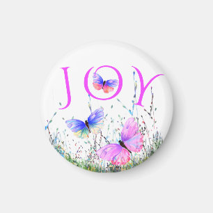 Íman Joy Magnet - Borboletas coloridas voando na nature