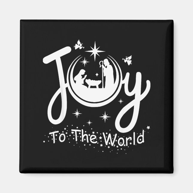 Íman Joy To The World Jesus Christmas Nativity Scene Fa (Frente)