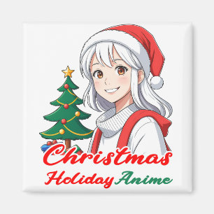 Íman Joyful kawaii Girl - Animação de Natal