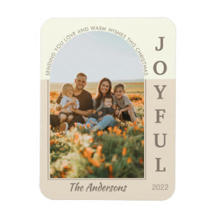 Íman Joyful Modern Minimalist Boho Arch Photo Beige