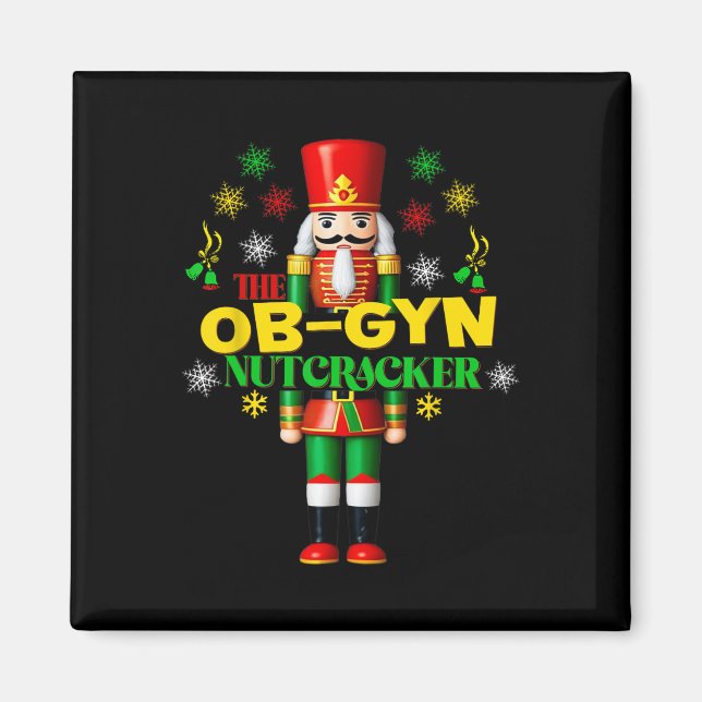 Íman Joyful Nutcracker ObGyn Divertido Festivo Natal Gy (Frente)