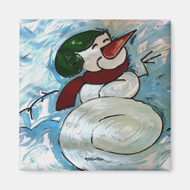 Íman Joyful Snowman (Frente)