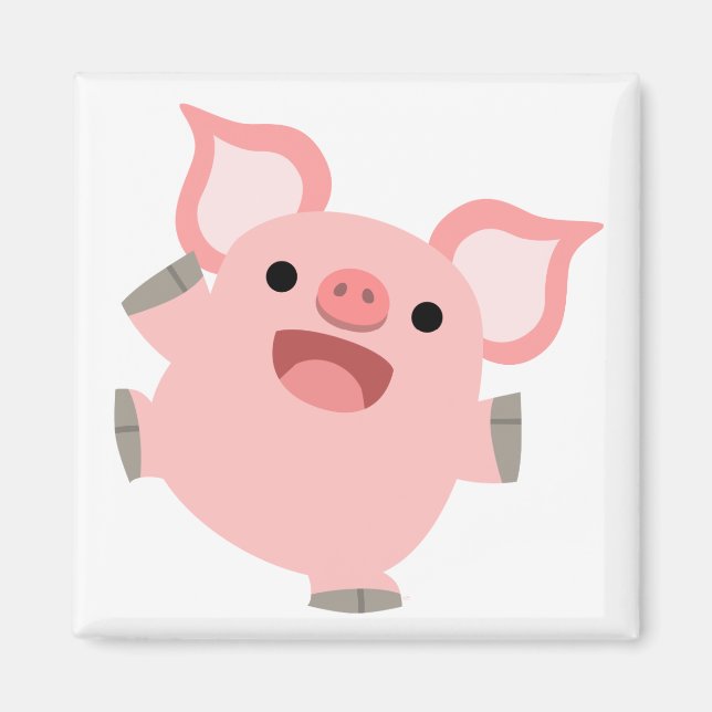Íman Joyous Cartoon Pig Magnet (Frente)
