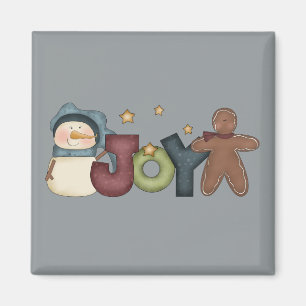 Íman Joyous Snowman & Gingercake Man