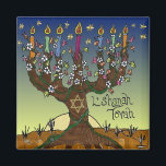 Íman Judaica L'shanah Tovah Tree Of Life Gifts Roupa<br><div class="desc">Você está vendo a coleção de Design Lee Hiller. Roupa,  Ofertas e Coleções Lee Hiller Fotografia ou Coleção de Arte Digital. Você pode ver sua fotografia da Nature em http://HikeOurPlanet.com/ e seguir seu blog de caminhada no Hot Primavera National Park.</div>