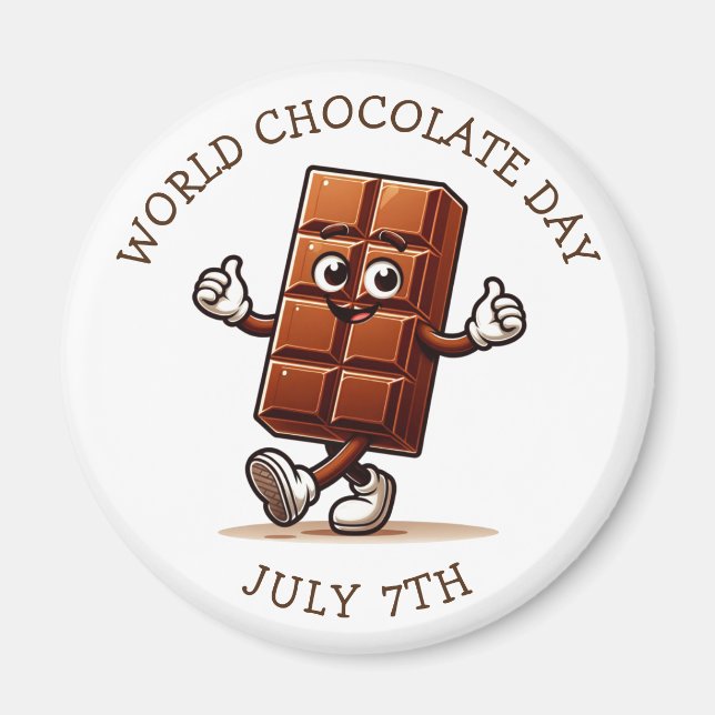 Íman Julho 7 é Dia Mundial do Chocolate (Frente)