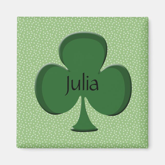 Íman Julia Shamrock Name Magnet (Frente)