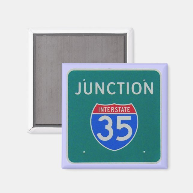 Íman Junction Interstate 35 Highway Sign (Front/Back)