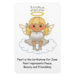 Íman June Birthstone Angel Blonde Premium Magnet